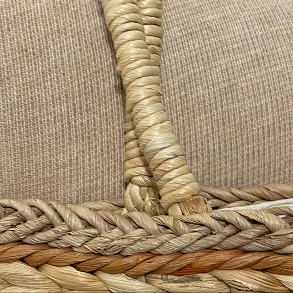 Large Corn Husk Structured Tote Shoulder Bag - Picture 7 of 14